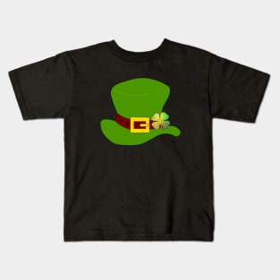 ST PADDYS Day Leprechaun Hat Dark Green Kids T-Shirt